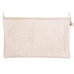 Womens Real Leather Hide Clutch Shoulder Bag Metal Chain Cross Body Textured - Knighthood Store