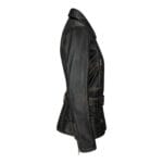 Trench mi-long en cuir véritable pour femme, couleur beige, noir, bleu sarcelle, vert - Knighthood Store