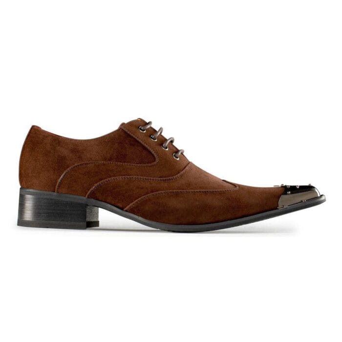 Zapatos de punta de metal para hombre, de ante, charol, con cordones, estilo vaquero, baile italiano - Knighthood Store