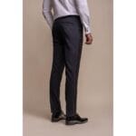 Smoking da uomo blu navy, 2 pezzi, con collo a scialle - Knighthood Store
