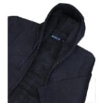Chaqueta con capucha para hombre, forro polar, tejido de punto, cálida, informal, con cremallera, para invierno - Knighthood Store