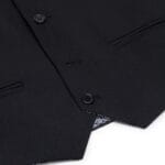Boys 3 Piece Black Tailored Fit Complete Suit Classic Wedding Mourning Funeral - Knighthood Store
