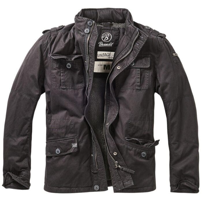 Giacca invernale Brandit Britannia, calda, trapuntata, foderata in pelliccia e con cerniera - Knighthood Store