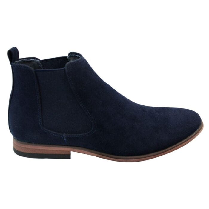 Herren-Stiefeletten zum Hineinschlüpfen aus italienischem Wildleder, elegant, lässig, Desert Chelsea, Händler - Knighthood Store