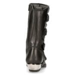 Bottes de cowboy western New Rock M-7993-s1 en cuir noir avec boucle - Knighthood Store
