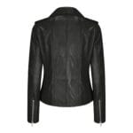 Giacca da motociclista da corsa in vera pelle blu morbida da donna e ragazza - Knighthood Store