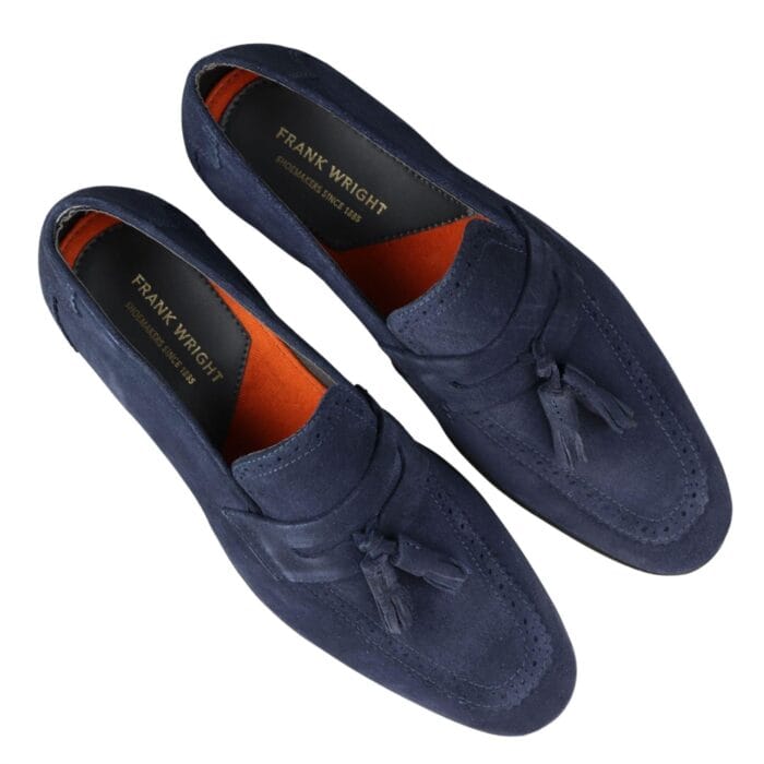 Herren Slipper zum Hineinschlüpfen, echtes Wildleder, Quaste, elegant, lässig, fürs Autofahren, klassisch – Knighthood Store