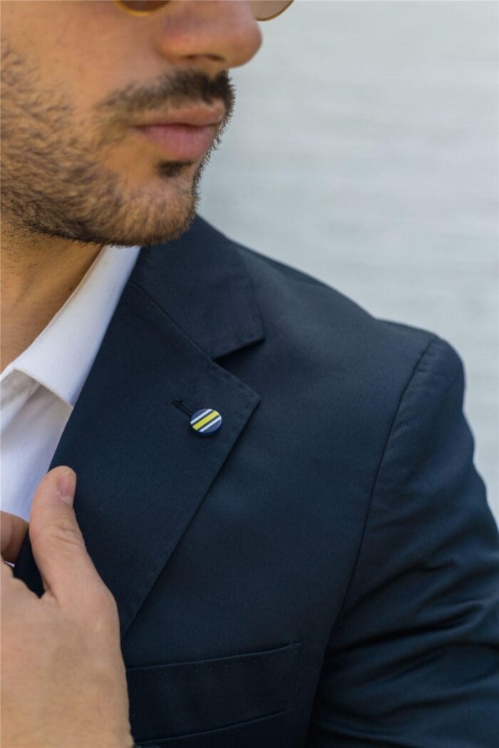 Herren 2-teiliger Sommer-Leinenanzug, Marineblau, Smart Casual, formell, Business, Hochzeit, Slim Fit - Knighthood Store