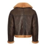 Veste d'hiver vintage zippée en peau de mouton véritable marron pour femme, avec ceinture en fourrure de chameau - Knighthood Store