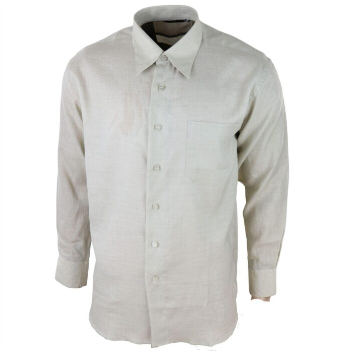 Mens Linen Summer Shirt Breathable Fabric Classic Full Sleeve - Knighthood Store