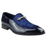 Mocassins pour homme, doublés en cuir, à enfiler, en velours, chaussures habillées, noires, bleues et rouges - Knighthood Store