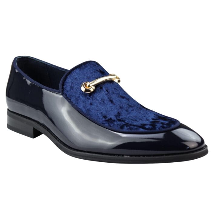 Herren Mokassin Halbschuhe Ledergefüttert Slipper Samt Elegant Formeller Schuh Schwarz Blau Rot - Knighthood Store