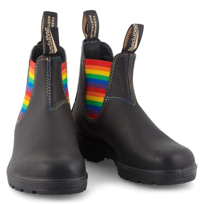 Botines Chelsea Blundstone 2105 de piel arcoíris negra, sin cordones - Tienda Knighthood