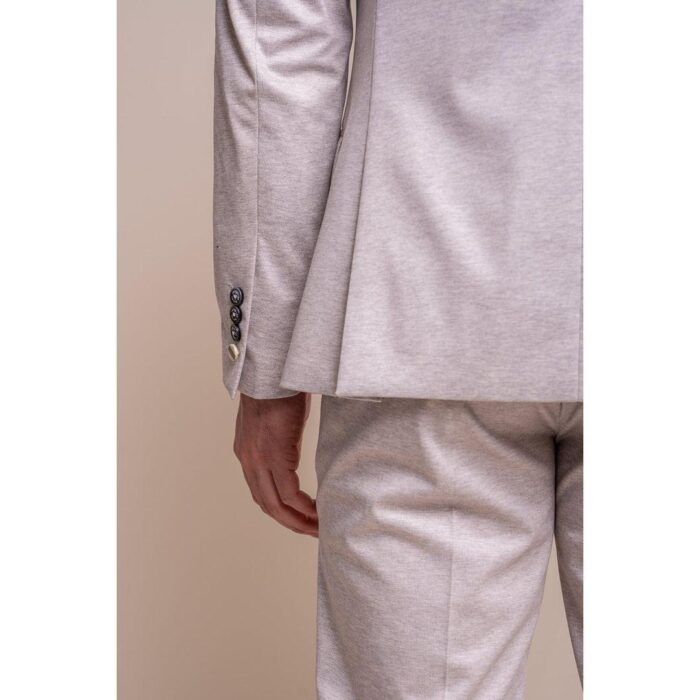 Mens Cream 3 Piece Suit Lightweight Tailored Fit - Knighthood Store