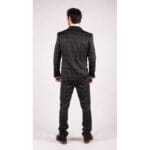 Mens Blue 3 Piece Suit Tan Check Classic Wedding Prom Peaky Tweed Vintage - Knighthood Store