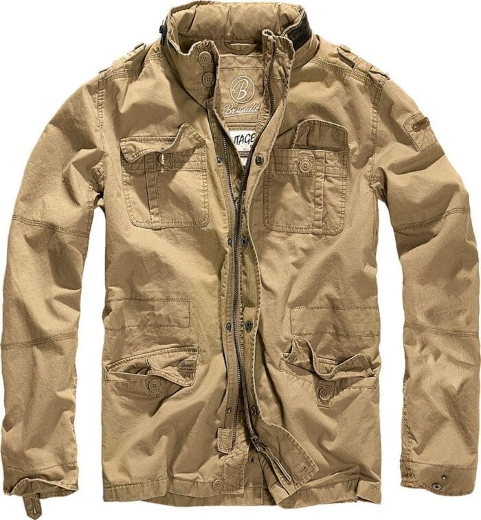 Brandit Vintage Mens Military M65 Short Army Combat Light Field Jacket Parka - Knighthood Store