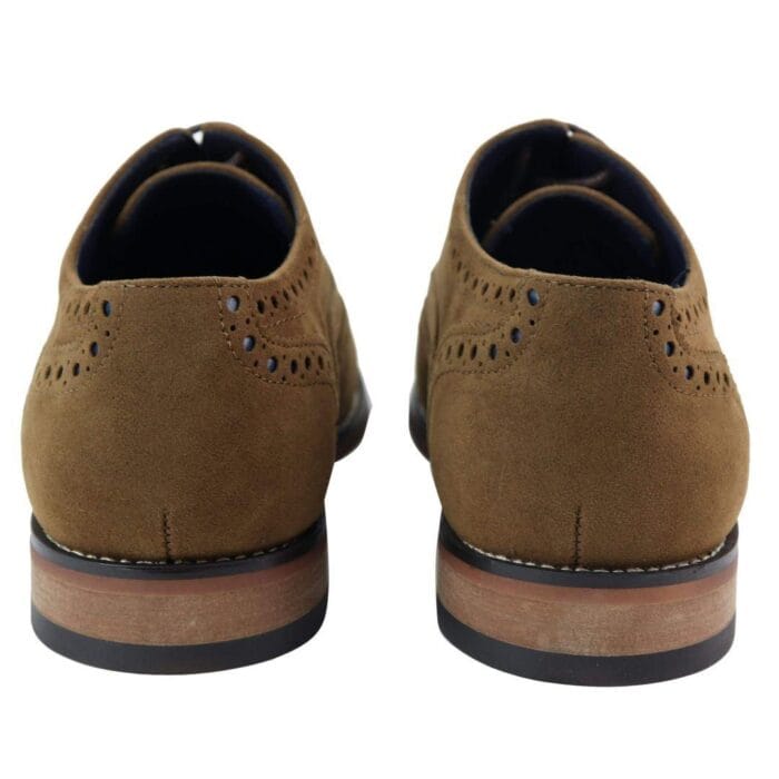 Scarpe brogue da uomo in vera pelle scamosciata e lacci, Gatsby Classic, anni '20, blu, marrone, vintage - Knighthood Store