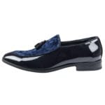 Herren-Loafer, Schlupfschuhe, Lederfutter, Quaste, Samtdetails, Lackleder, formeller Schuh - Knighthood Store