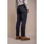 Traje azul marino de dos piezas para hombre, de algodón ligero - Knighthood Store