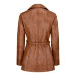 Damenjacke aus echtem, weichem, italienischem, schwarzem Leder, mittellang - Knighthood Store