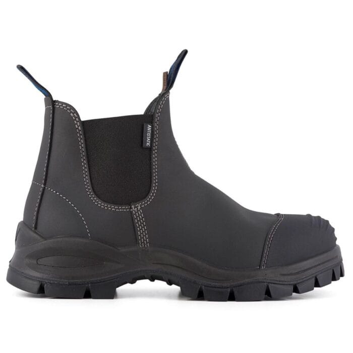 Botas Chelsea Blundstone 910 de cuero negro con punta de acero y botines de seguridad resistentes - Knighthood Store