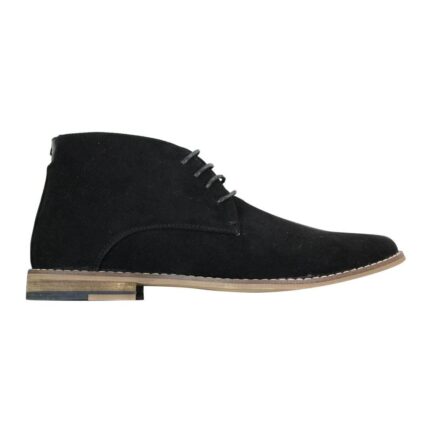 Mens Suede Ankle Boots Chelsea Laced Real Leather Lined Italian Design Smart Casual - Knighthood Store