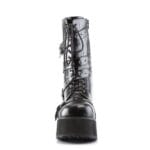 Bottes gothiques EMO DEMONIA TRASHVILLE 205 unisexes Pleaser en cuir noir à plateforme - Knighthood Store
