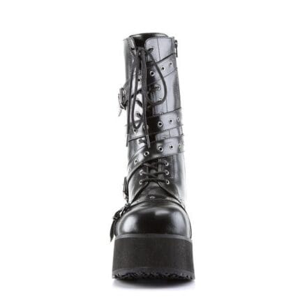 Goth EMO DEMONIA TRASHVILLE 205 Stiefel Unisex Pleaser Leder Schwarz Plateau - Knighthood Store