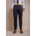 Traje azul marino de dos piezas para hombre, de algodón ligero - Knighthood Store