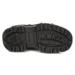 New Rock M-TANK106-C2 Unisex Black 100% Leather Goth Platform Space Shoes - Knighthood Store