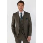 Costume homme 3 pièces vert sauge, coupe ajustée, mariage d'été - Knighthood Store
