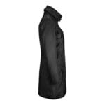 Trench-coat vintage en cuir véritable noir et beige pour femme - Knighthood Store