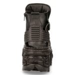 New Rock Boots BIOS106-V3 Black VEGAN Leather Unisex Platform Sandal Biker Goth - Knighthood Store