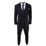 Abito da uomo nero 3 pezzi, classico, corto, regolare, lungo, elegante, formale, su misura - Knighthood Store