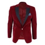 Mens Soft Velvet 1 Button Dinner Jacket Tuxedo Blazer Smart Casual Tailored Fit - Knighthood Store