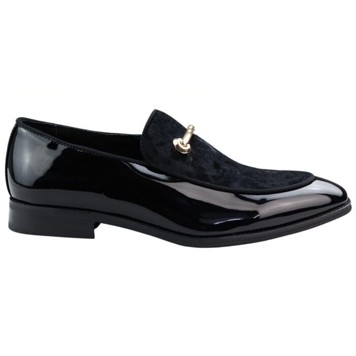 Herren Mokassin Halbschuhe Ledergefüttert Slipper Samt Elegant Formeller Schuh Schwarz Blau Rot - Knighthood Store