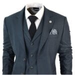 Traje clásico de 3 piezas para hombre, estilo Príncipe de Gales, verde oliva, para boda, oficina, estilo retro - Knighthood Store