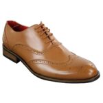 Mens Black Tan Brown Brogues Smart Casual Formal Leather Suede Laced Dress Shoes - Knighthood Store