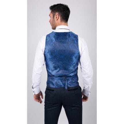 Traje azul marino de 3 piezas para hombre, estilo ojo de pájaro, para boda, graduación, formal, elegante, clásico - Knighthood Store