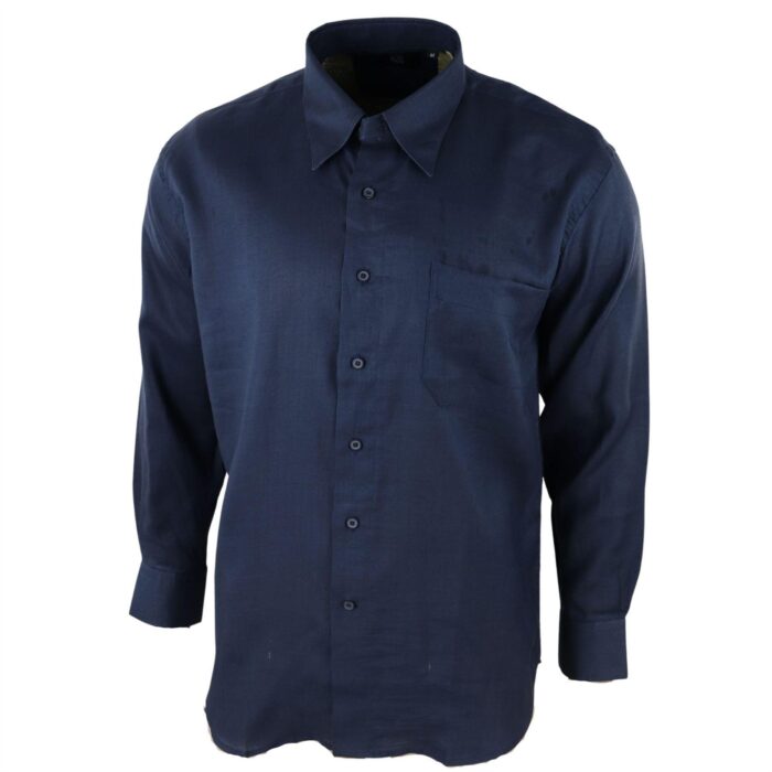 Mens Linen Summer Shirt Breathable Fabric Classic Full Sleeve - Knighthood Store