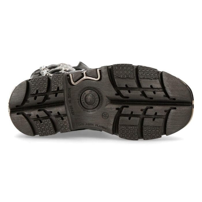 New Rock 391 S1 Reactor Boots Goth Metallic Alle Größen Unisex Schwarz Wadenlang - Knighthood Store