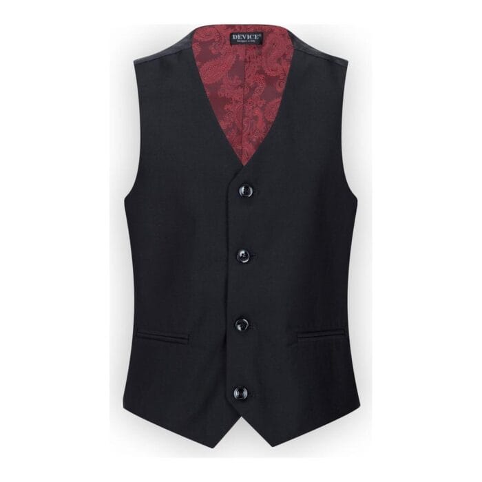 Boys 3 Piece Black Tailored Fit Complete Suit Classic Wedding Mourning Funeral - Knighthood Store