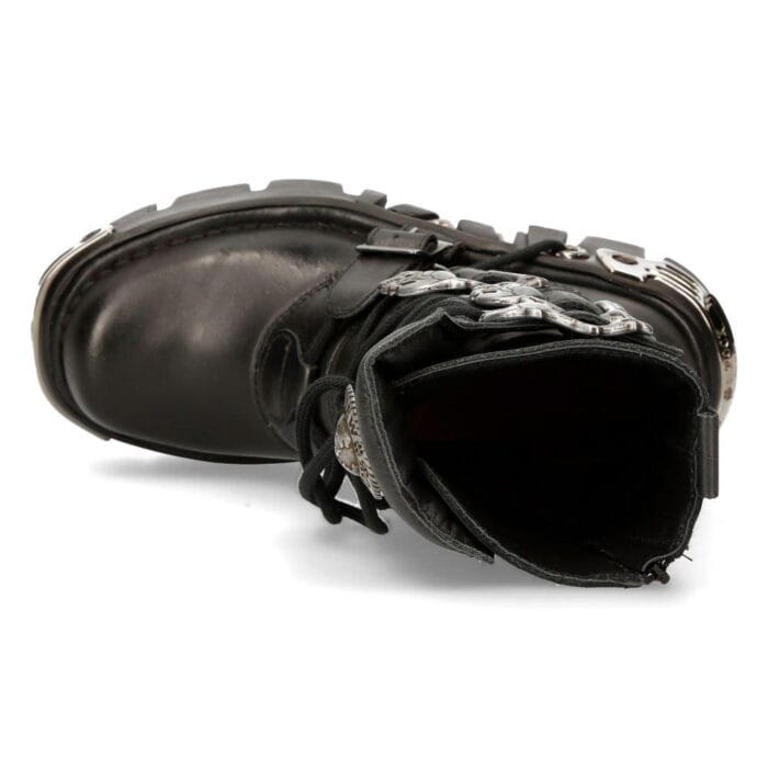 New Rock 391 S1 Reactor Boots Goth Metallic Alle Größen Unisex Schwarz Wadenlang - Knighthood Store