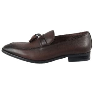 Mocassini da uomo in pelle foderati, slip-on, con nappe, scarpe formali - Knighthood Store