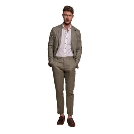 Mens Sage Green Linen 2 Piece Summer Suit Mens Sage Green Linen 2 Piece Summer Suit - Knighthood Store