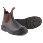 Bottines Chelsea Blundstone 192 en cuir marron à bout en acier - Knighthood Store