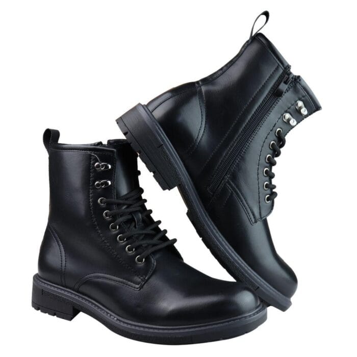 Stivali militari da uomo eleganti e casual, stile anni '20, con lacci alla caviglia - Knighthood Store
