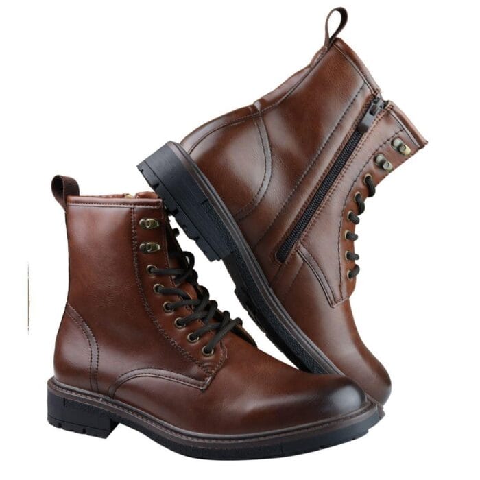 Stivali militari da uomo eleganti e casual, stile anni '20, con lacci alla caviglia - Knighthood Store