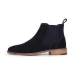 Bottines Chelsea à enfiler en daim bleu marine pour homme - Knighthood Store