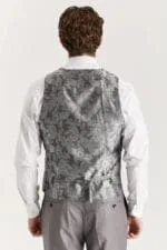 Edward - Men's Grey 3 Piece Stitch Lapel Classic Suit - Image 6